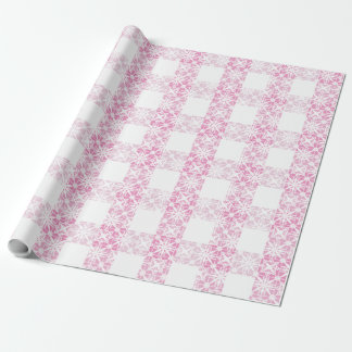 Cadeau Papier à carreaux blanc À damiers rose