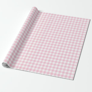 Cadeau Papier à carreaux rose Gingham maison de campagne