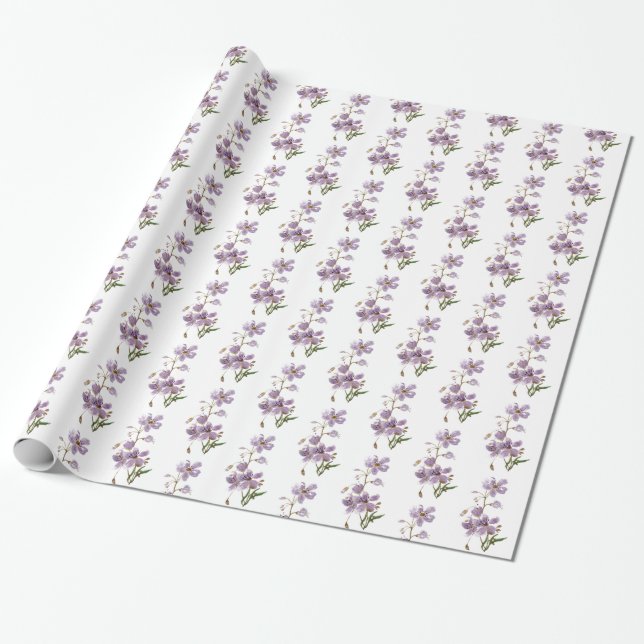 Cadeau Papier à écrêtage floral - Fleur délicate (Déroulé)