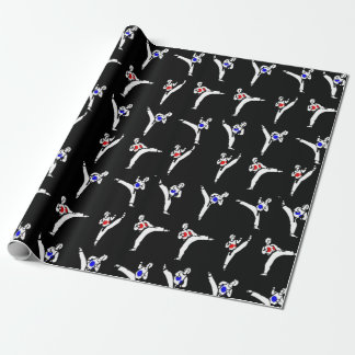 Cadeau Papier à enveloppement à étincelles de Taekwondo