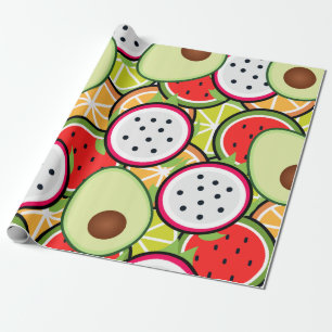 Cadeau Papier à enveloppement à mélange de fruits