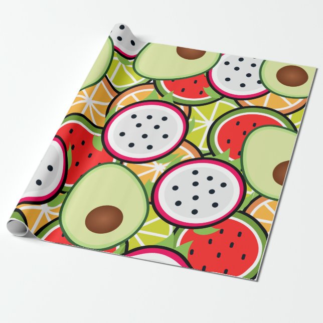 Cadeau Papier à enveloppement à mélange de fruits (Déroulé)