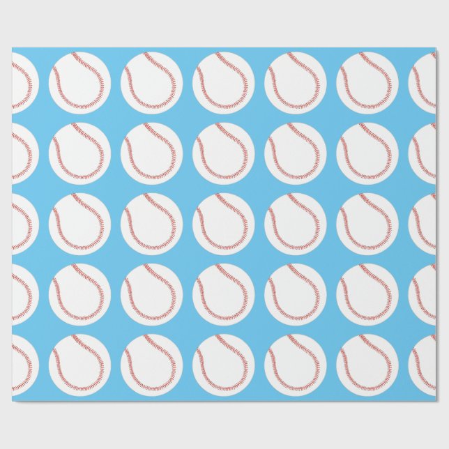 Cadeau Papier à enveloppement à thème de baseball (Plat)