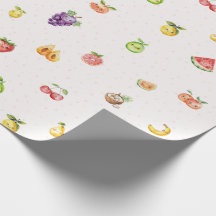 Papier à enveloppement à thème de fruits