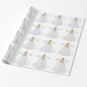 Cadeau Papier à enveloppement Angel blanc