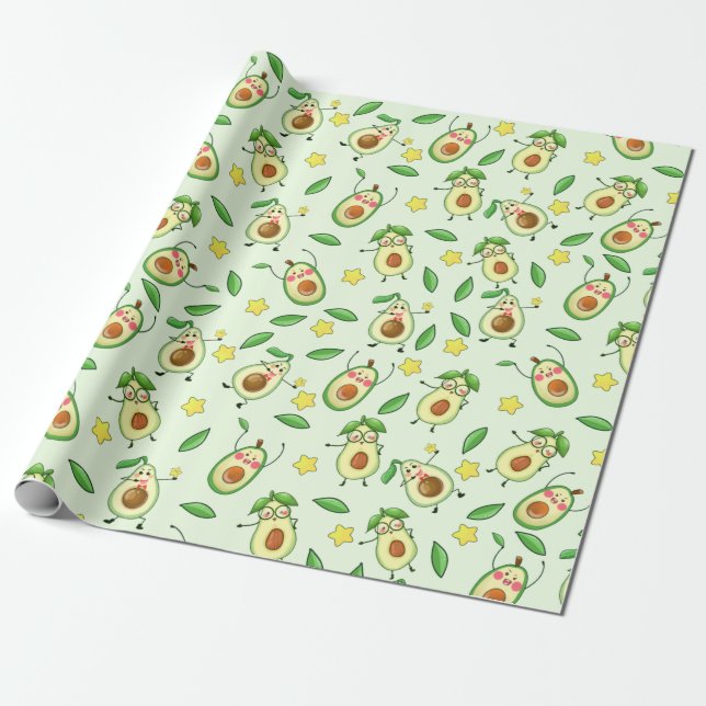 Cadeau Papier à enveloppement Avocado (Déroulé)
