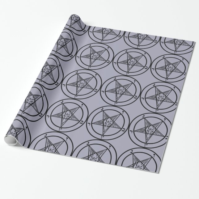 Cadeau Papier à enveloppement Baphomet Lavande (Déroulé)