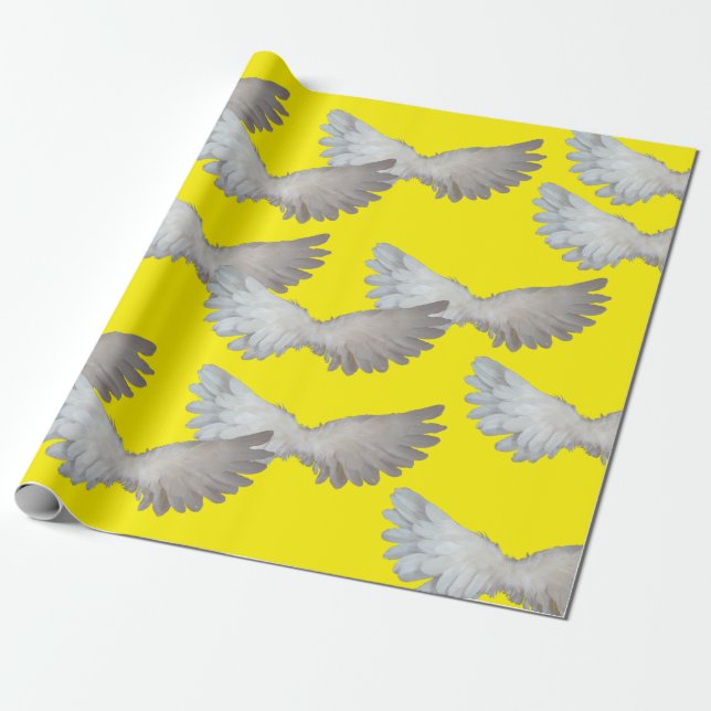 Cadeau Papier à enveloppement blanc des ailes (Déroulé)