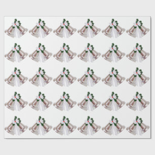 Cadeau Papier à enveloppement blanc pour cloches d'argent
