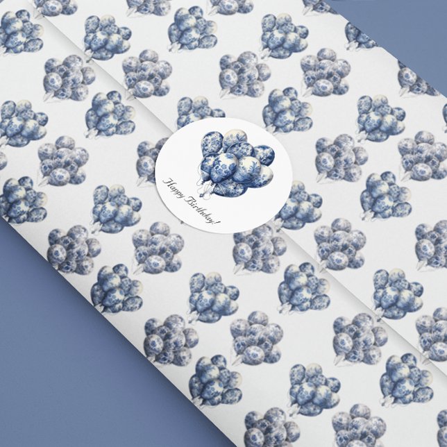 Cadeau Papier à enveloppement Bleu Delft (Créateur téléchargé)