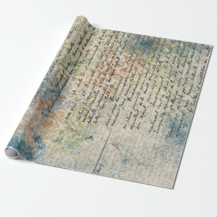 Cadeau Papier à enveloppement bleu Pastel d'inspiration v