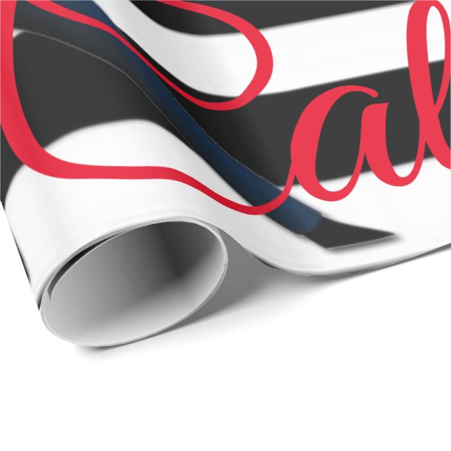 Cadeau Papier à enveloppement brillant Caliente Mexicaine (Coin rond)