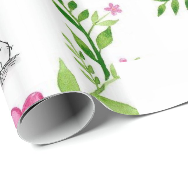 Cadeau Papier à enveloppement brillant Eléphant (Coin rond)