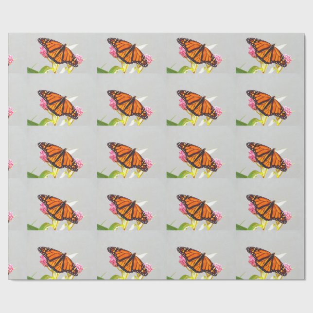 Cadeau Papier à enveloppement brillant papillon (Plat)