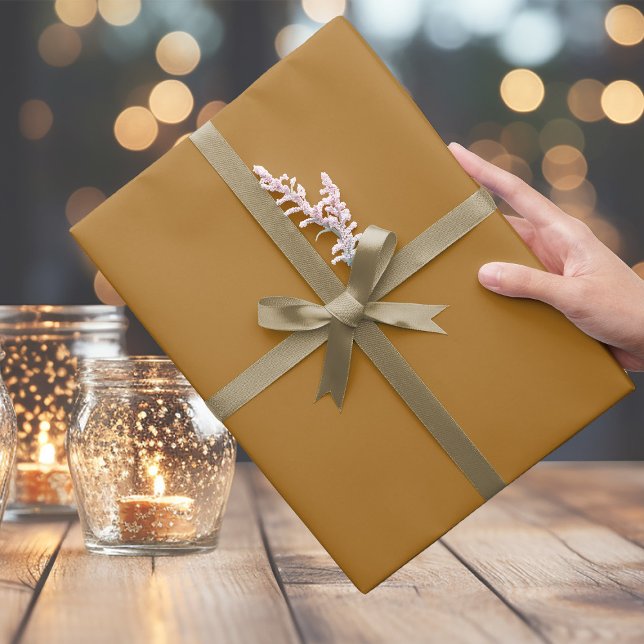 Cadeau Papier à enveloppement Brown doré tendance (Créateur téléchargé)