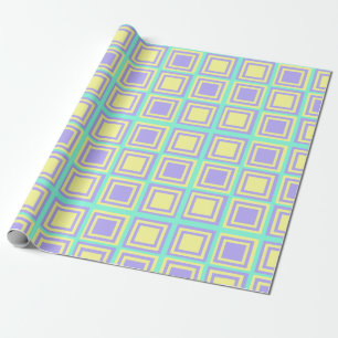 Cadeau Papier à enveloppement Carré jaune et violet