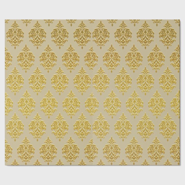 Cadeau Papier à enveloppement Champagn Damask (Couture)