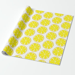 Cadeau Papier à enveloppement Citrus Citron été