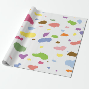 Cadeau Papier à enveloppement coloré dalmate