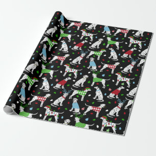 Cadeau Papier à enveloppement dalmate de Noël