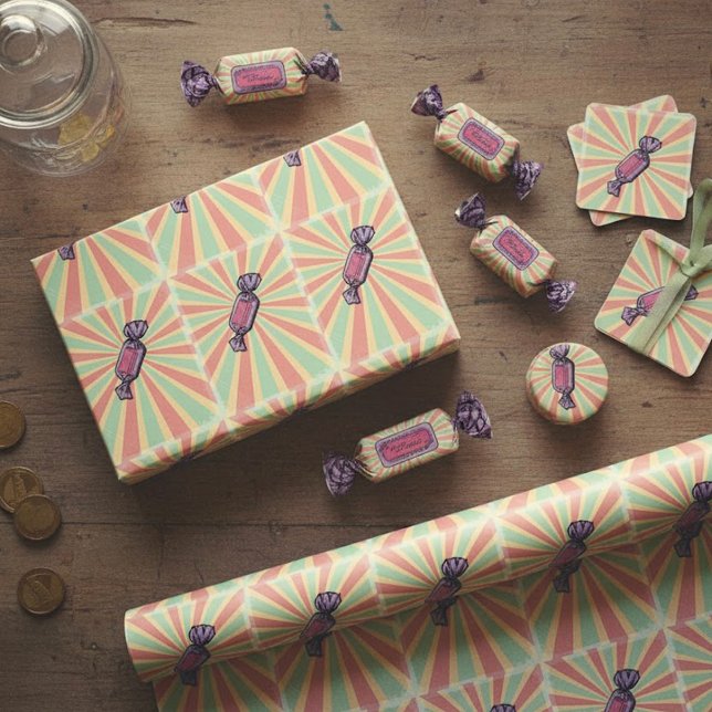 Cadeau Papier à enveloppement de bonbons Lollie (Créateur téléchargé)