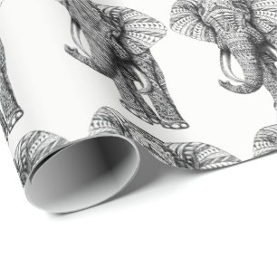 Cadeau Papier à enveloppement de design éléphant