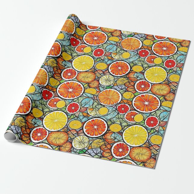 Cadeau Papier à enveloppement de fruits (Déroulé)