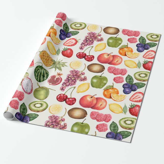 Cadeau Papier à enveloppement de fruits (Déroulé)