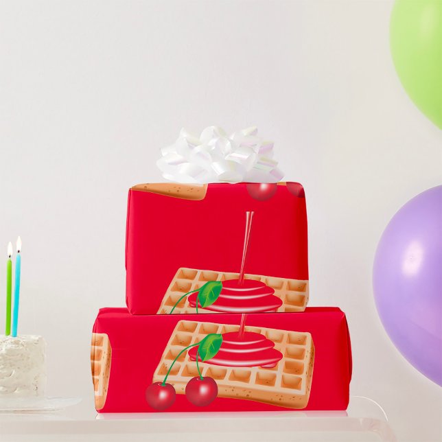 Cadeau Papier à enveloppement de gaufres de cerisier (Créateur téléchargé)