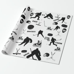 Cadeau Papier à enveloppement de hockey