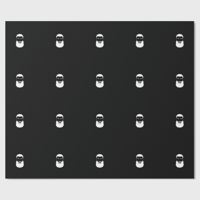 Cadeau Papier à enveloppement de la barbe blanche (Plat)