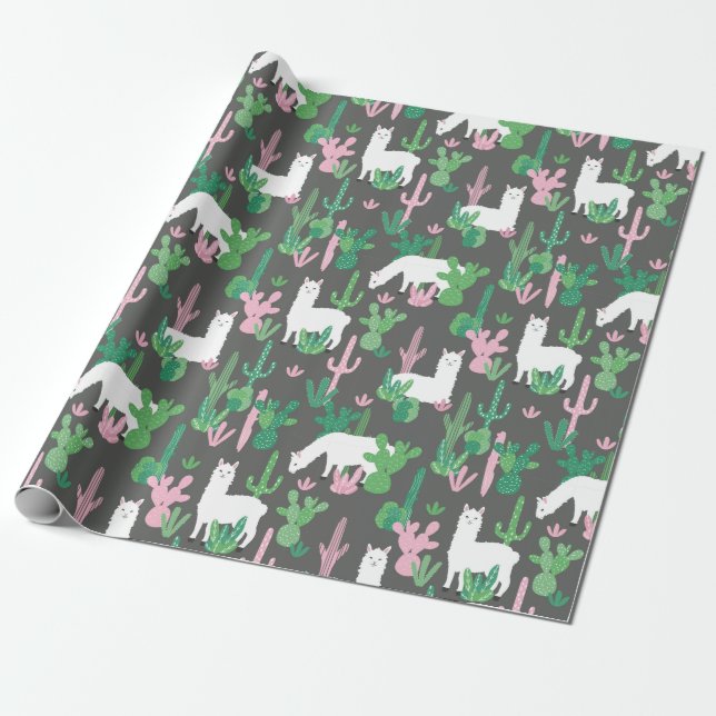 Cadeau Papier à enveloppement de lamas (Déroulé)