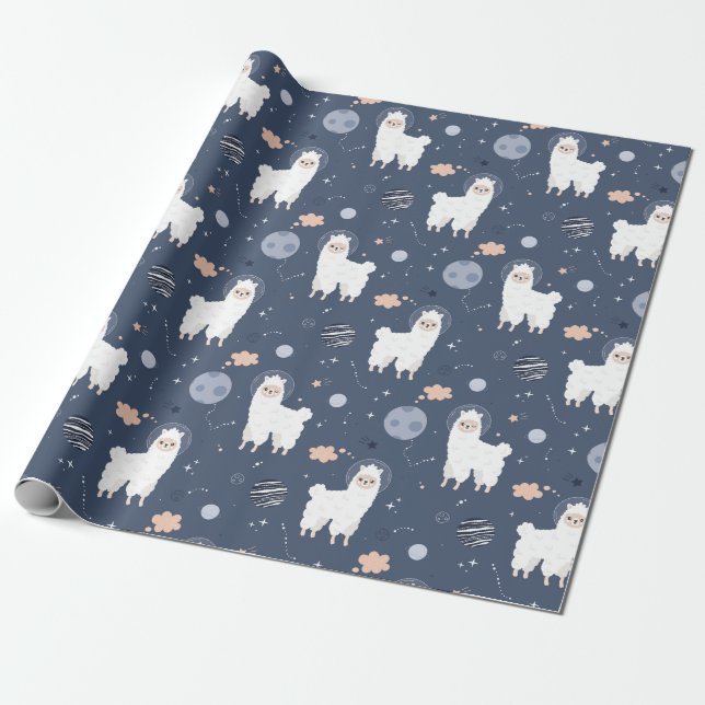Cadeau Papier à enveloppement de lamas (Déroulé)