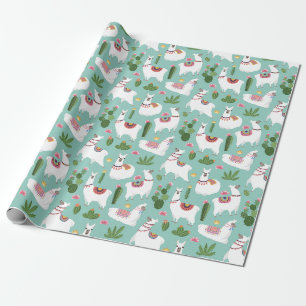 Cadeau Papier à enveloppement de lamas