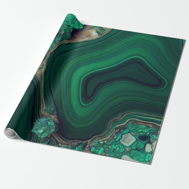 Cadeau Papier à enveloppement de malachite (Déroulé)