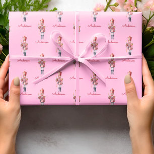 Cadeau Papier à enveloppement de Noël Casse-noix personna