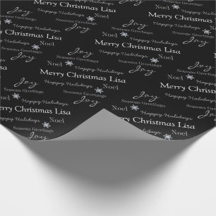 Cadeau Papier à enveloppement de Noël Nom personnalisé Jo