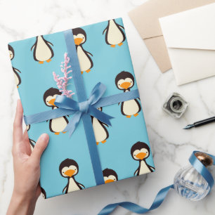 Cadeau Papier à enveloppement de pingouin