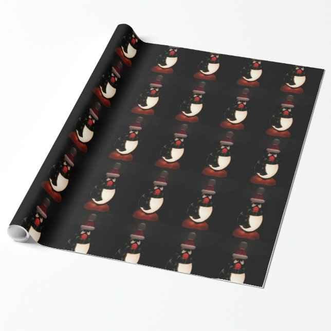Cadeau Papier à enveloppement de pingouin (Déroulé)