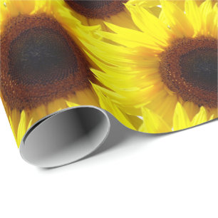 Cadeau Papier à enveloppement de tournesol