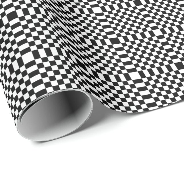 Cadeau Papier à enveloppement d'échecs (Coin rond)