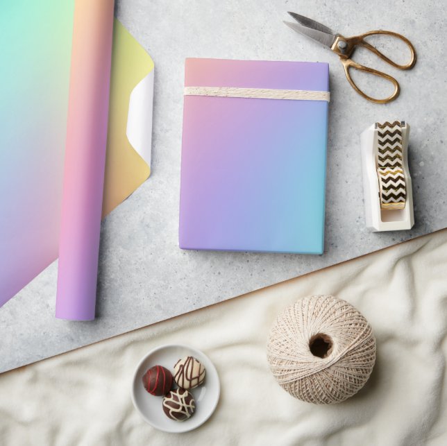 Cadeau Papier à enveloppement dégradé Pastel Rainbow (Artisanat)