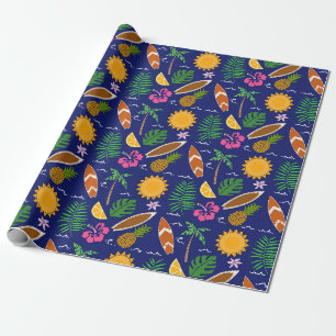 Cadeau Papier à enveloppement d'été tropical