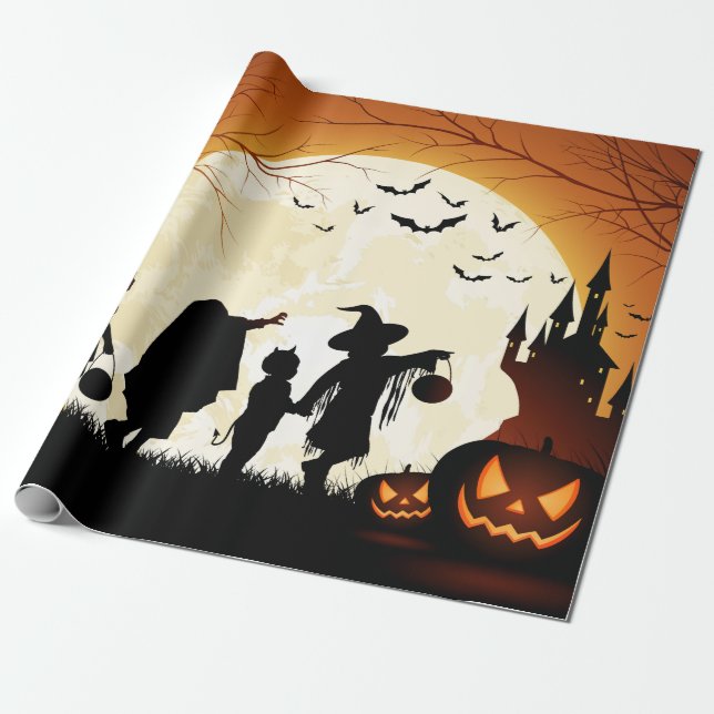 Cadeau Papier à enveloppement d'Halloween (Déroulé)