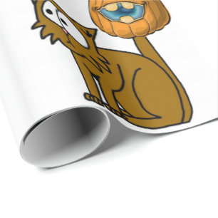 Cadeau Papier à enveloppement d'Halloween, Chat