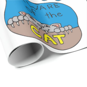 Cadeau Papier à enveloppement d'Halloween, Chat
