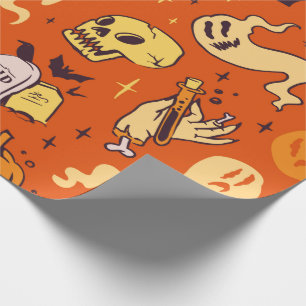 Cadeau Papier à enveloppement éffrayant Halloween
