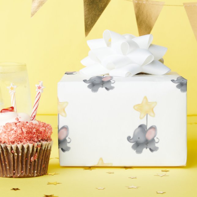 Cadeau Papier à enveloppement Eléphant-Star Lil (Fête d'anniversaire)