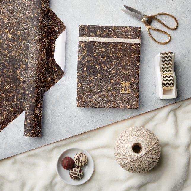 Cadeau Papier à enveloppement en cuir à outils (Artisanat)