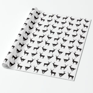 Cadeau Papier à enveloppement en silhouette de cerf